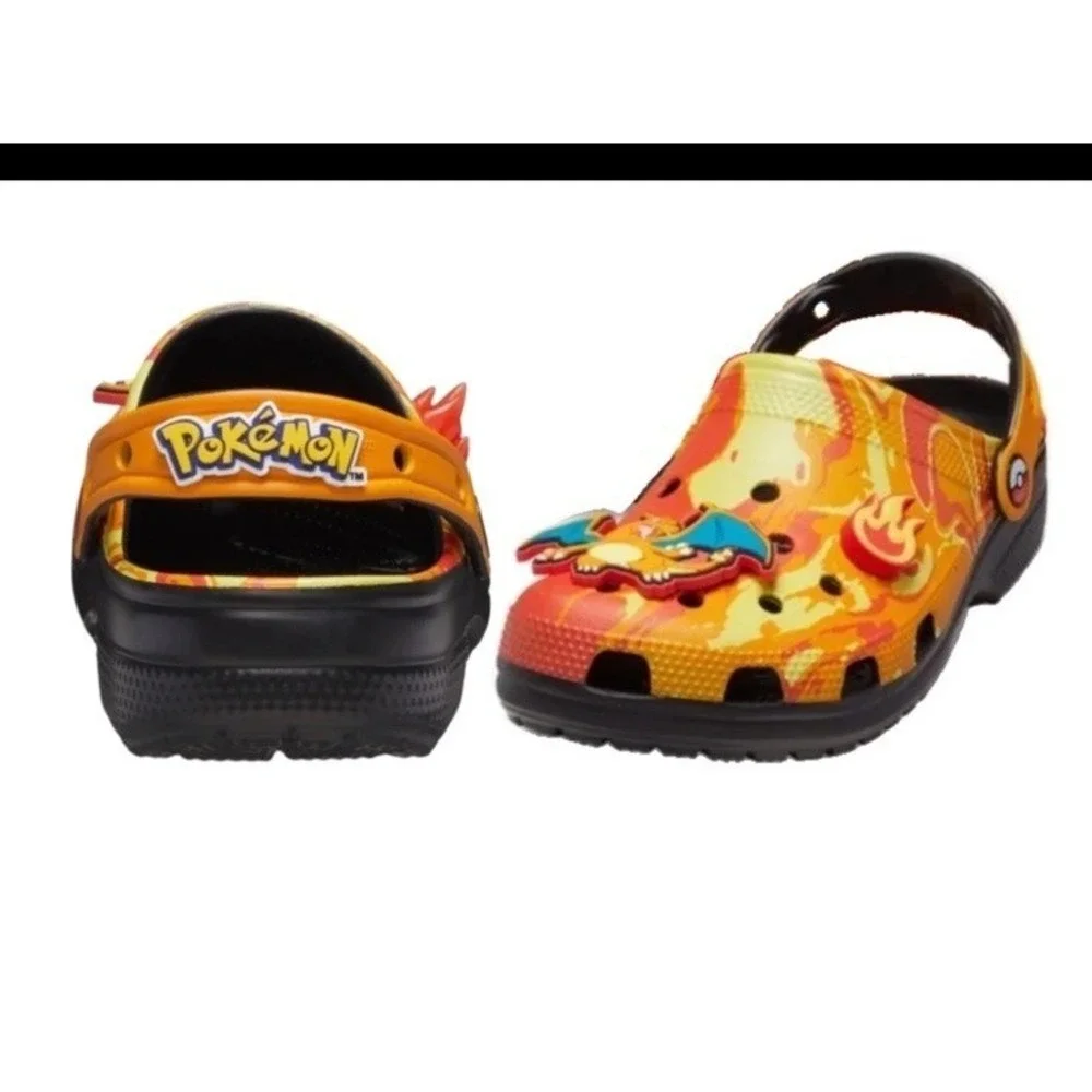 Crocs Pokemon Classic‎ Clogs Charizard Orange Yellow 210242-001 Men Sizes